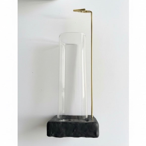 Clay Incense Holder / Burner with Glass Ash Catcher
